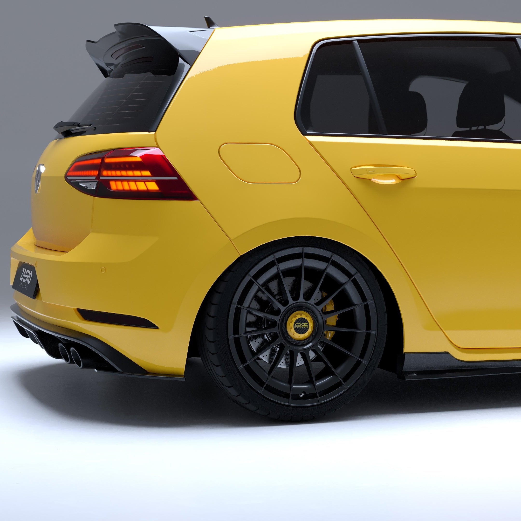 2014-2020 Volkswagen Golf GTI & Golf R (MK7/MK7.5) EVO-1 Style Gloss Black Side Skirt Extensions | Zaero Design USA