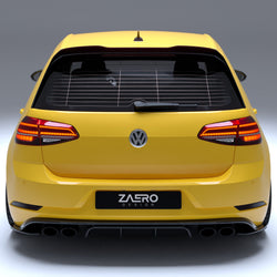 2017-2020 Volkswagen Golf R (Mk7.5) EVO-1 Style Gloss Black Rear Diffuser | Zaero Design USA