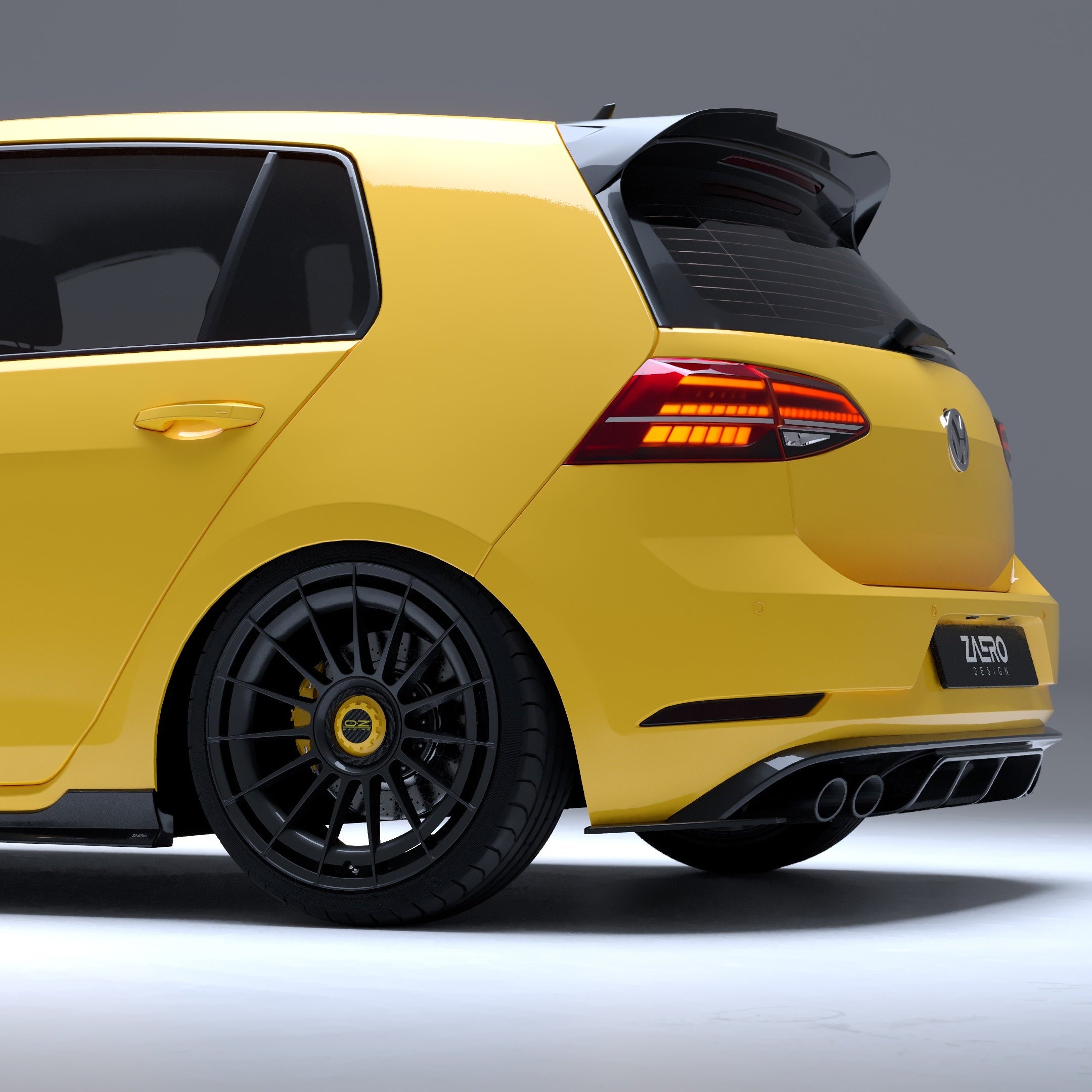 2014-2020 Volkswagen Golf GTI & Golf R (MK7/MK7.5) EVO-1 Style Gloss Black Side Skirt Extensions | Zaero Design USA