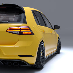 2014-2020 Volkswagen Golf GTI & Golf R (MK7/MK7.5) EVO-1 Style Gloss Black Side Skirt Extensions | Zaero Design USA