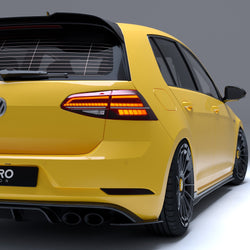 2017-2020 Volkswagen Golf R (Mk7.5) EVO-1 Style Gloss Black Rear Diffuser | Zaero Design USA