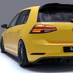 2017-2020 Volkswagen Golf R (Mk7.5) EVO-1 Style Gloss Black Rear Diffuser | Zaero Design USA