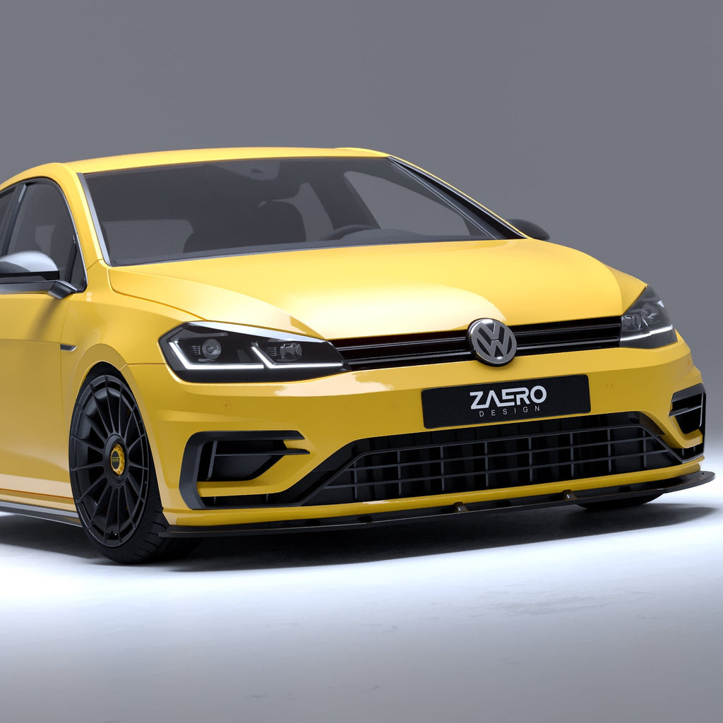 2017-2020 Volkswagen Golf R (Mk7.5) EVO-1 Gloss Black Front Splitter | Zaero Design