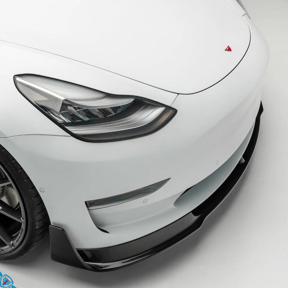 2017-2023 Tesla Model 3 (1st-Gen) Volta Aero Pre-Preg Carbon Fiber Front Lip | Vorsteiner