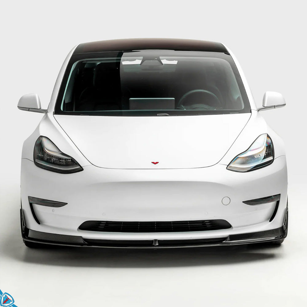 2017-2023 Tesla Model 3 (1st-Gen) Volta Aero Pre-Preg Carbon Fiber Front Lip | Vorsteiner