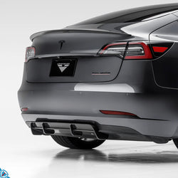 2017-2023 Tesla Model 3 (MK1) Volta Aero Style Pre-Preg Carbon Fiber Rear Diffuser | Vorsteiner