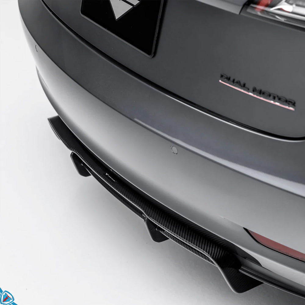 2017-2023 Tesla Model 3 (MK1) Volta Aero Style Pre-Preg Carbon Fiber Rear Diffuser | Vorsteiner