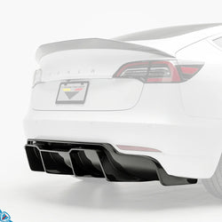 2017-2023 Tesla Model 3 (1st-Gen) Volta Track Edition Genuine Pre-Preg Carbon Fiber Rear Diffuser | Vorsteiner