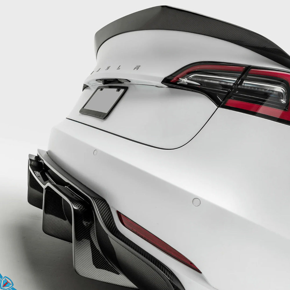 Tesla Model 3 Volta [TRACK EDITION] Genuine Pre-Preg Carbon Fiber Rear Diffuser | Vorsteiner