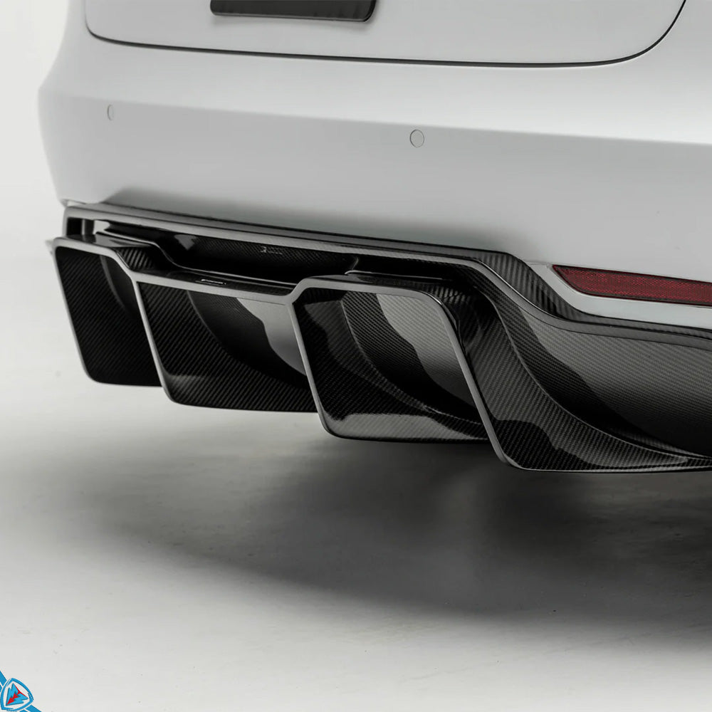 Tesla Model 3 Volta [TRACK EDITION] Genuine Pre-Preg Carbon Fiber Rear Diffuser | Vorsteiner
