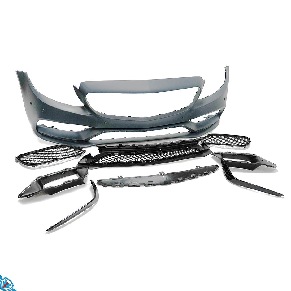 For Mercedes Benz C Class W205 C205 S205 C180 C200 C250 C300 2015-2018 C63S Style Front Bumper Grille Grill Black Bodykit Tuning - 34 For Mercedes Benz C Class W205 C205 S205 C180 C200 C250 C300 2015-2018 C63S Style Front Bumper Grille Grill Black Bodykit Tuning - 34