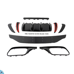 2022-2025 Mercedes-Benz C-Class Pre-Facelift (W206) C63 AMG Style Polypropylene Rear Bumper Conversion Kit | E3Tuning