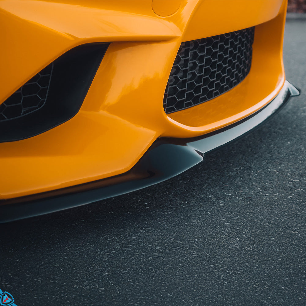 2015-2018 BMW M2 (F87) EVO-S Gloss Black ABS Plastic Front Splitter | Zaero Design USA