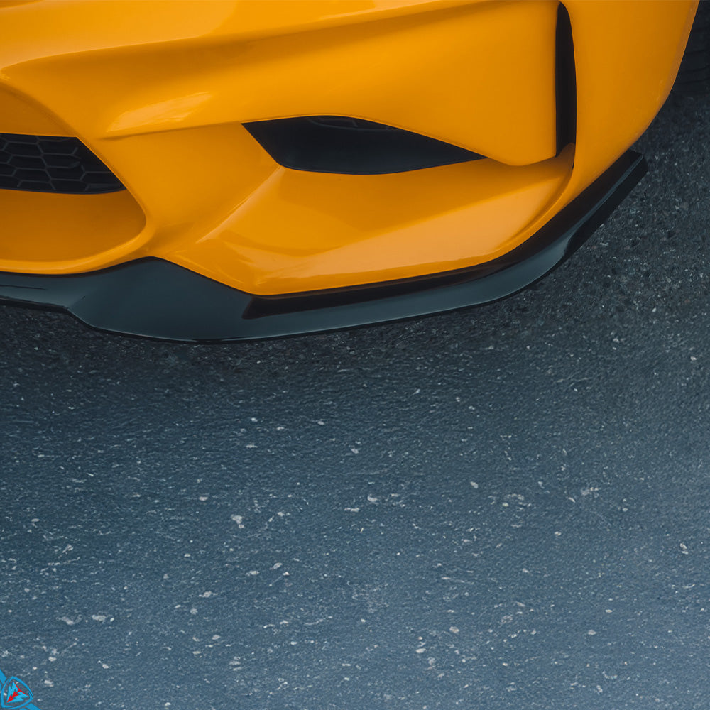 2015-2018 BMW M2 (F87) EVO-S Gloss Black ABS Plastic Front Splitter | Zaero Design USA