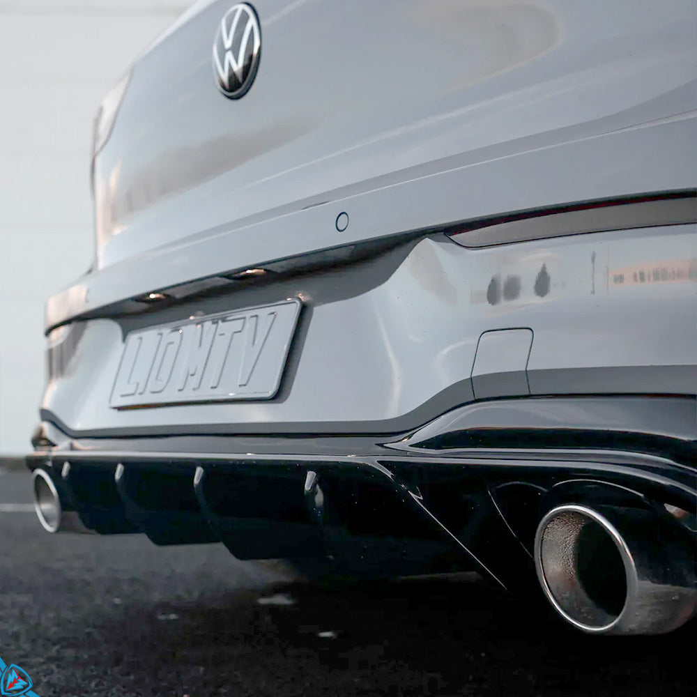 2020-2026 Volkswagen Golf GTI (MK8/MK8.5) EVO-1 Gloss Black Rear Diffuser | Zaero Design USA