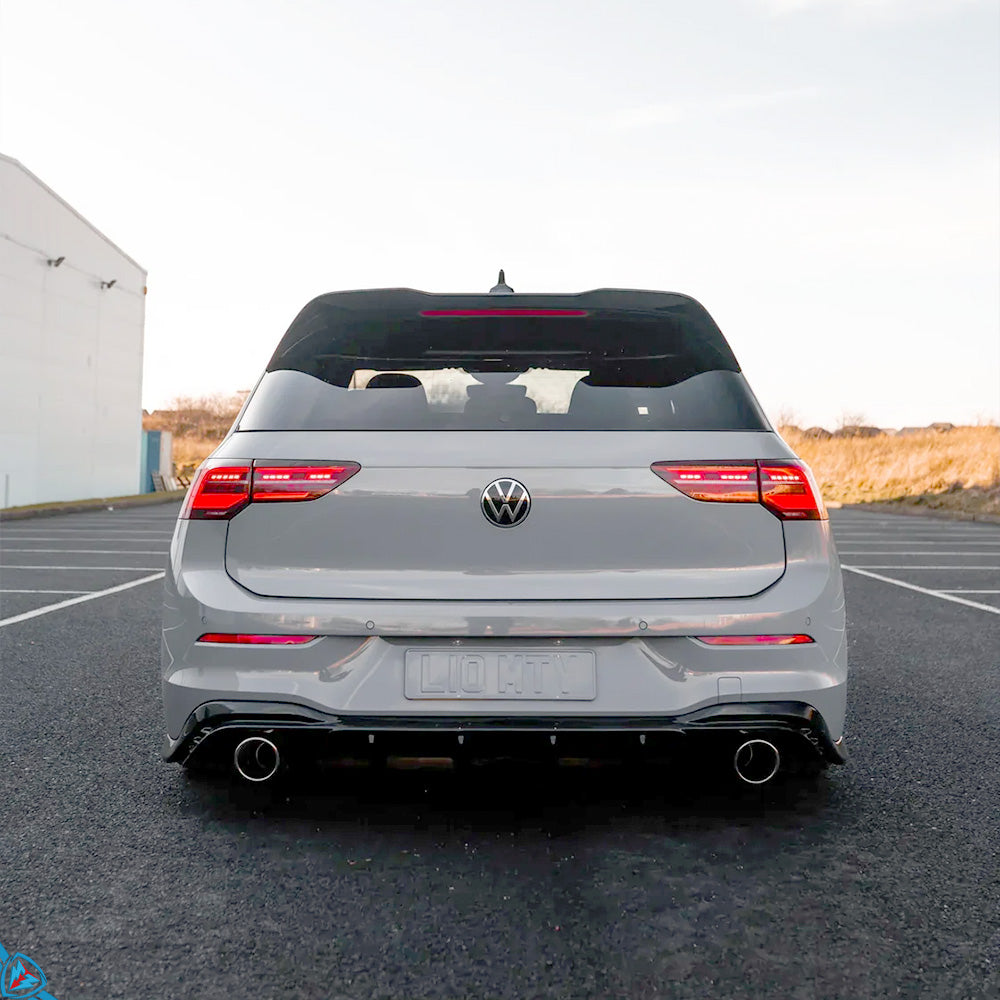 2020-2026 Volkswagen Golf GTI (MK8/MK8.5) EVO-1 Gloss Black Rear Diffuser | Zaero Design USA