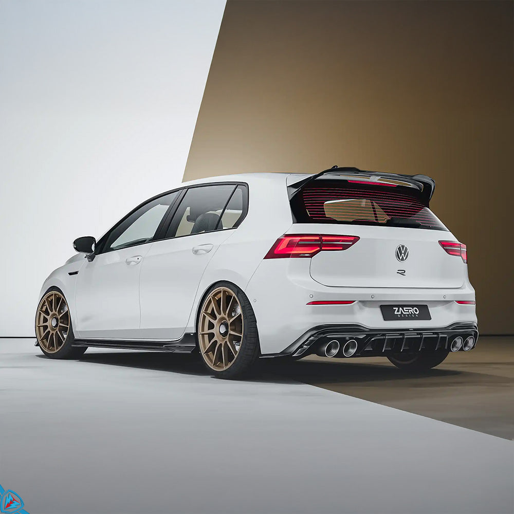2020-2026 Volkswagen Golf R (MK8) EVO-1 Gloss Black Rear Diffuser | Zaero Design USA