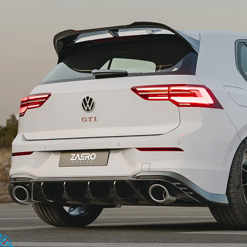 2020-2026 Volkswagen Golf GTI Clubsport & Golf R (MK8) EVO-1 Style Gloss Black Rear Spoiler | Zaero Design USA