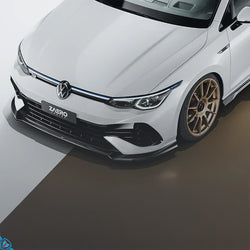 2020-2026 Volkswagen Golf R (Mk8) EVO-1 Gloss Black Front Splitter | Zaero Design USA
