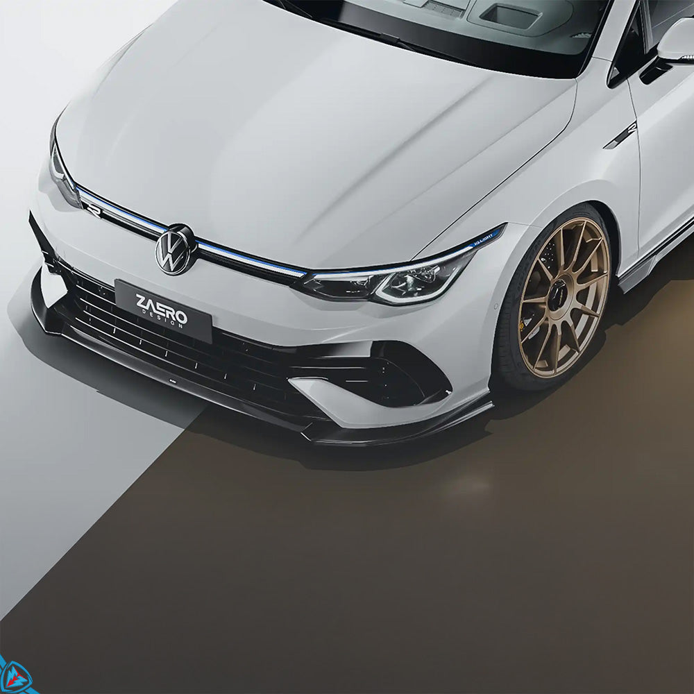 2020-2026 Volkswagen Golf R (Mk8) EVO-1 Gloss Black Front Splitter | Zaero Design USA