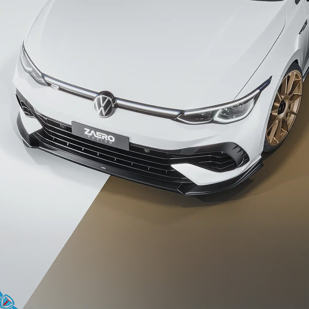 2020-2026 Volkswagen Golf R (Mk8) EVO-1 Gloss Black Front Splitter | Zaero Design USA
