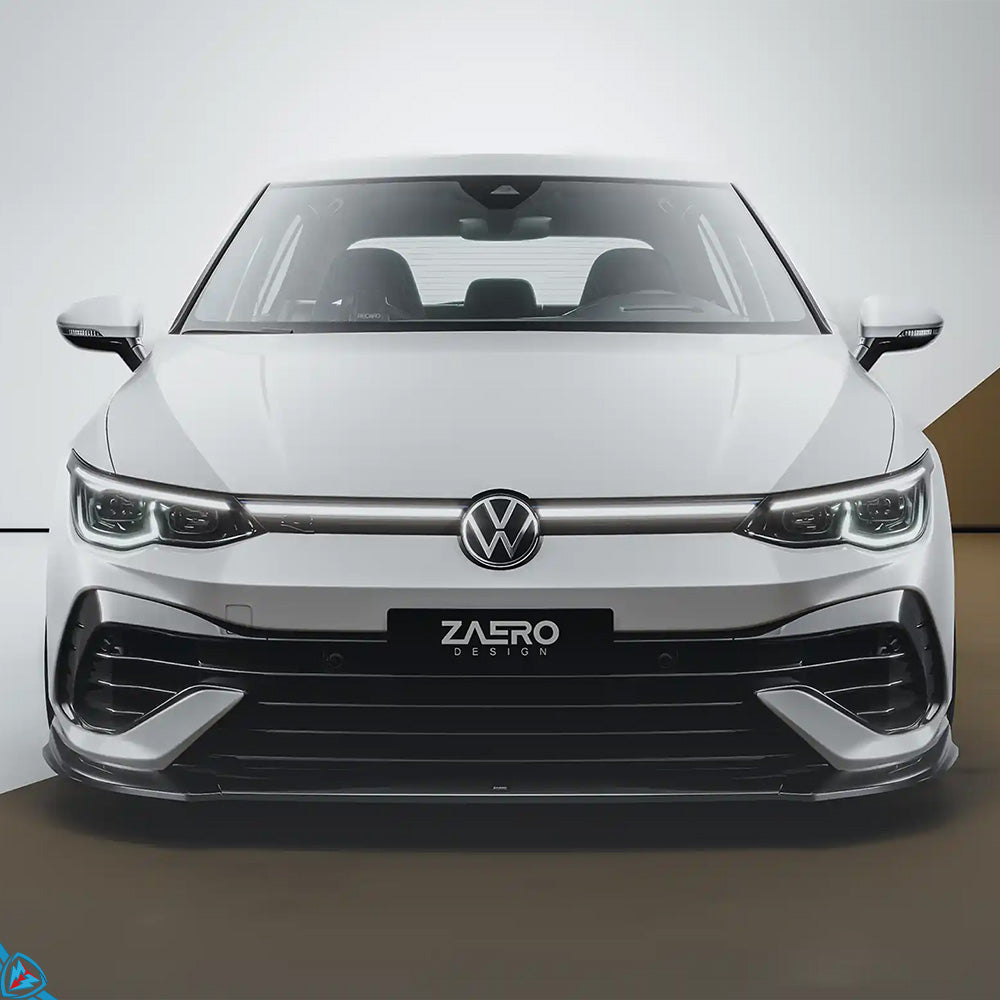 2020-2026 Volkswagen Golf R (Mk8) EVO-1 Gloss Black Front Splitter | Zaero Design USA